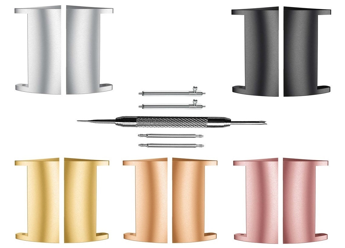 Fitbit Charge 6 5 4 3 2 Adapters Connectors Quick Release and Spring Bar Pins with Tool Set for 18mm Width Bands Straps Lug Attachment